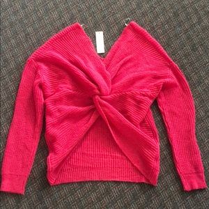 Cross back Pink Sweater NWT